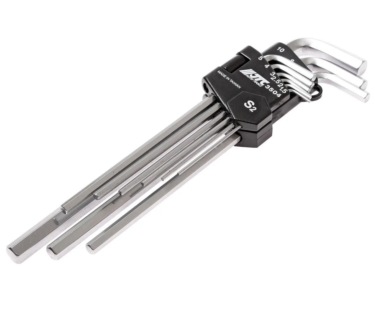 Набор ключей шестигранных 1.5-10мм Г-образных удлиненных 9 предметов JTC купить