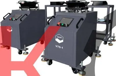 ТЕМП VTS-1 Вибростенд (люфт-детектор) для диагностики подвески автомобилей, с поворотной площадкой, сенсорным экраном, грузоподъемность 4000 кг, частота колебаний 460 тактов в минуту, 380 В, 3 кВт, СЕРЫЙ