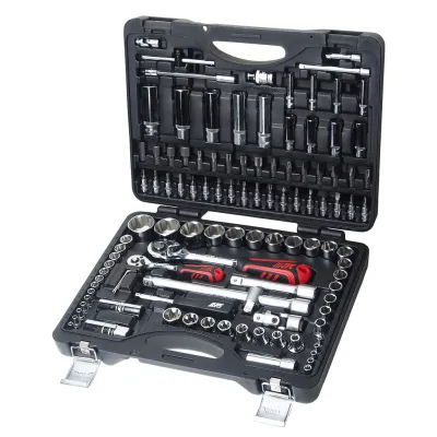 Набор головок торцевых и бит 1/4",1/2" для поврежденных гаек 110 предметов в кейсе JTC