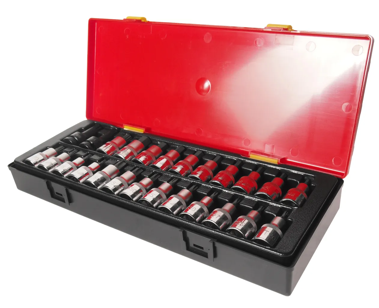 Набор бит-головок 1/2" HEX H4-H14, TORX T20-T60,SPLINE M5-M12 25 предметов JTC купить