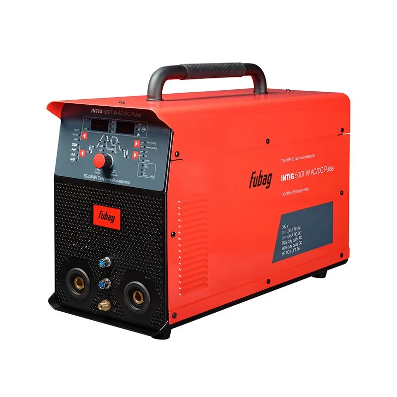 FUBAG Сварочный инверторный аргонодуговой аппарат INTIG 500 T AC/DC PULSE с горелкой FB TIG 26 5P 4m и модулем охлаждения и тележкой