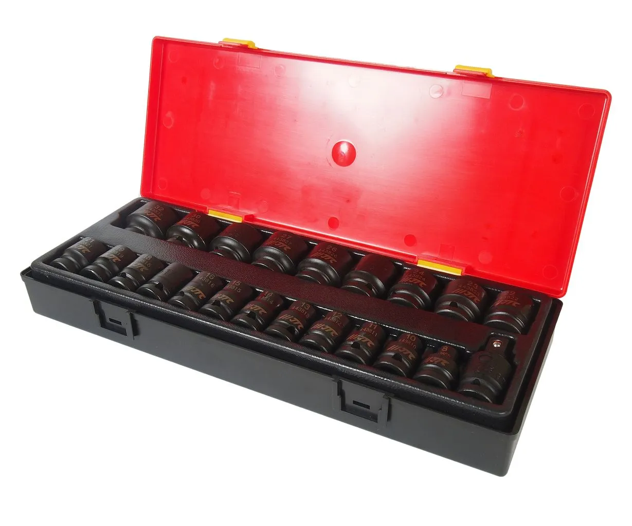 Набор головок торцевых 1/2" 6-ти гранных 08-32мм ударных 22 предмета в кейсе JTC купить