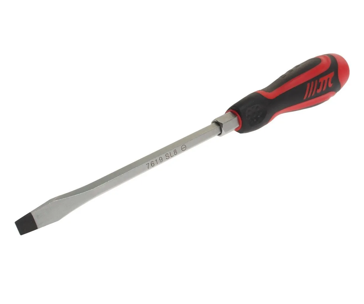 Отвертка шлицевая SL 8.0х150мм усиленная со сквозным стержнем JTC купить