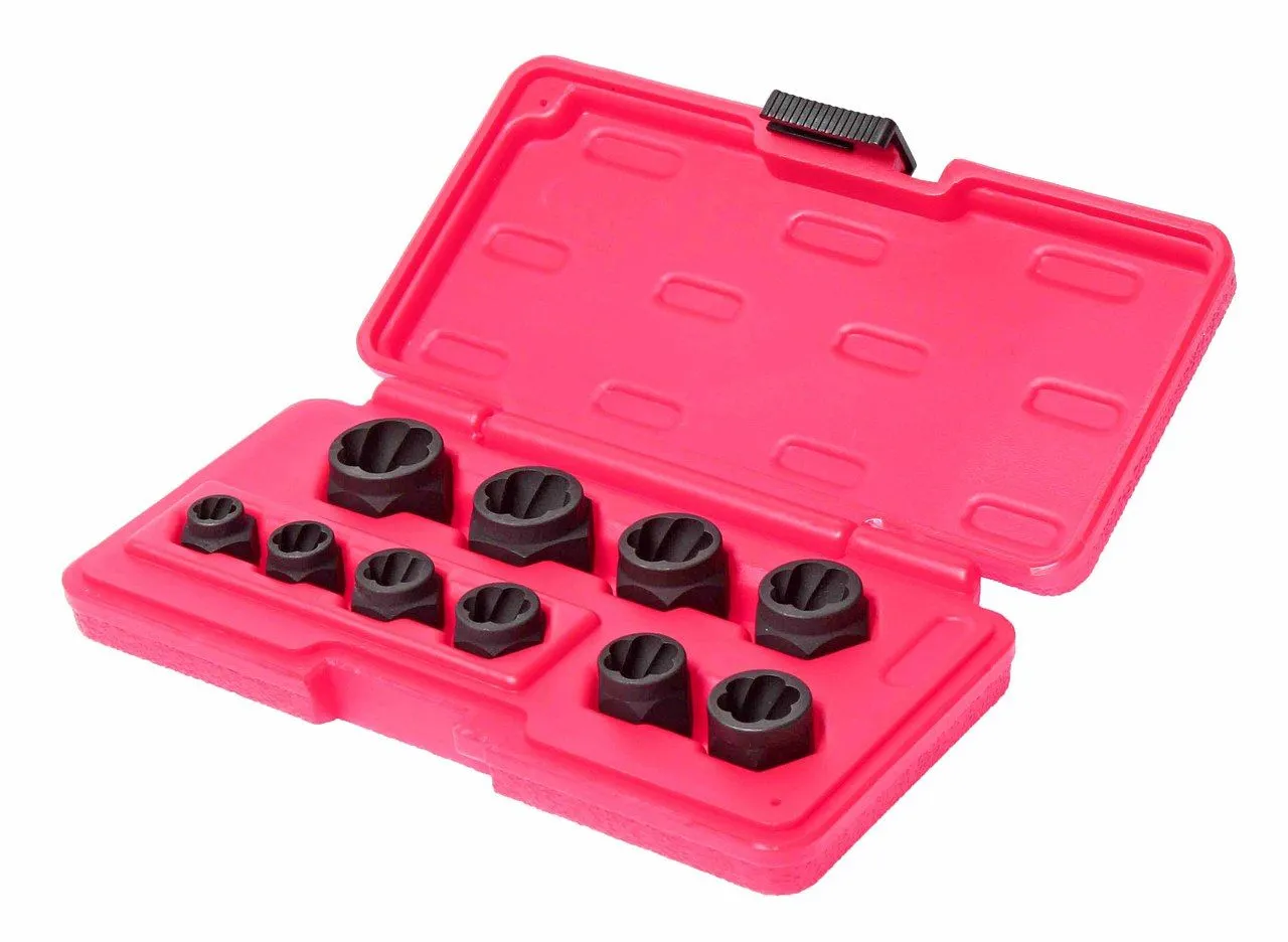 Набор головок для поврежденных болтов и гаек 8-19мм 10 предметов в кейсе JTC купить