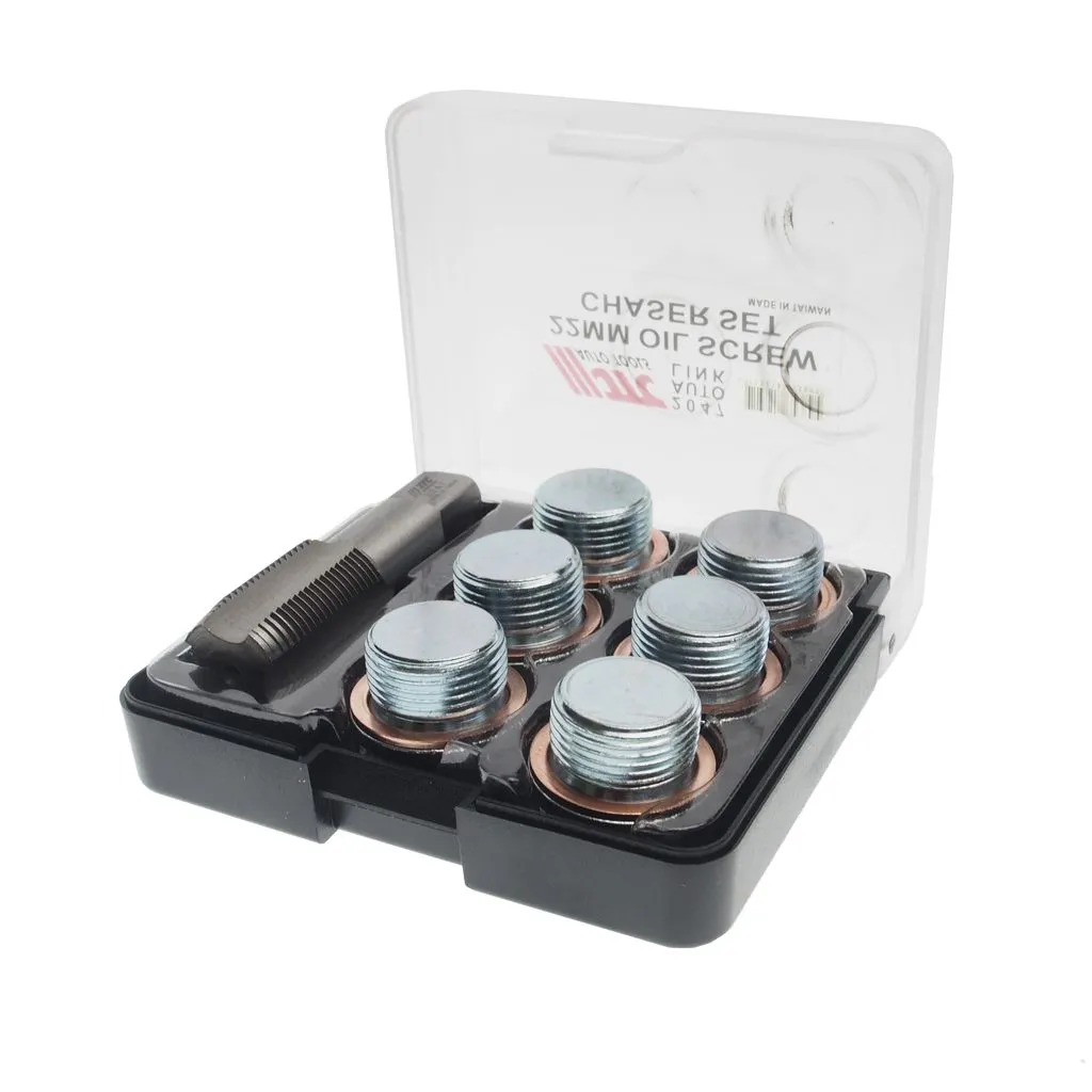 Набор инструментов для ремонта резьбы маслосливных отверстий 22мм в боксе JTC купить