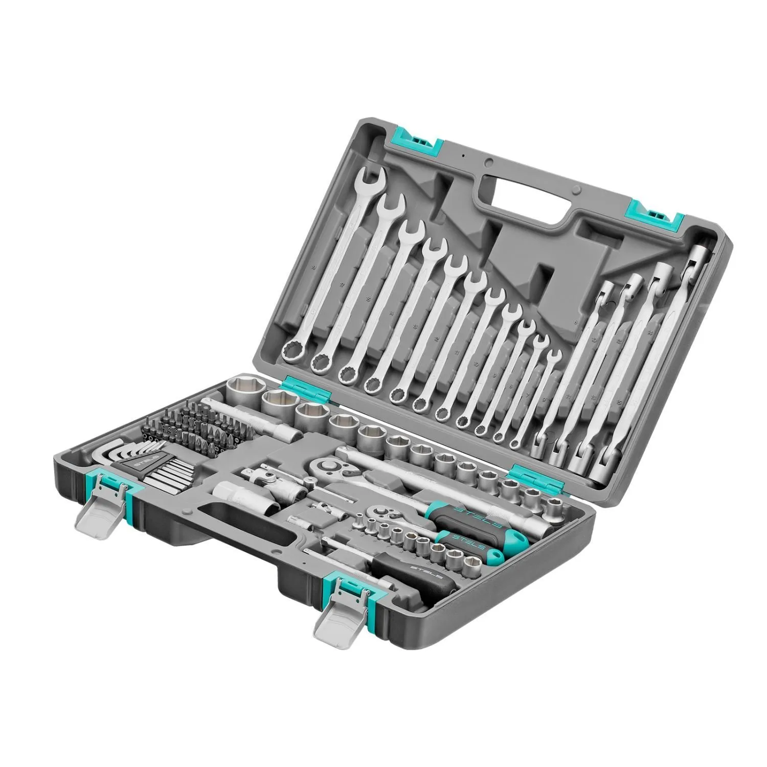 Набор инструментов, 1/2", 1/4", CrV, пластиковый кейс 88 предметов Stels купить