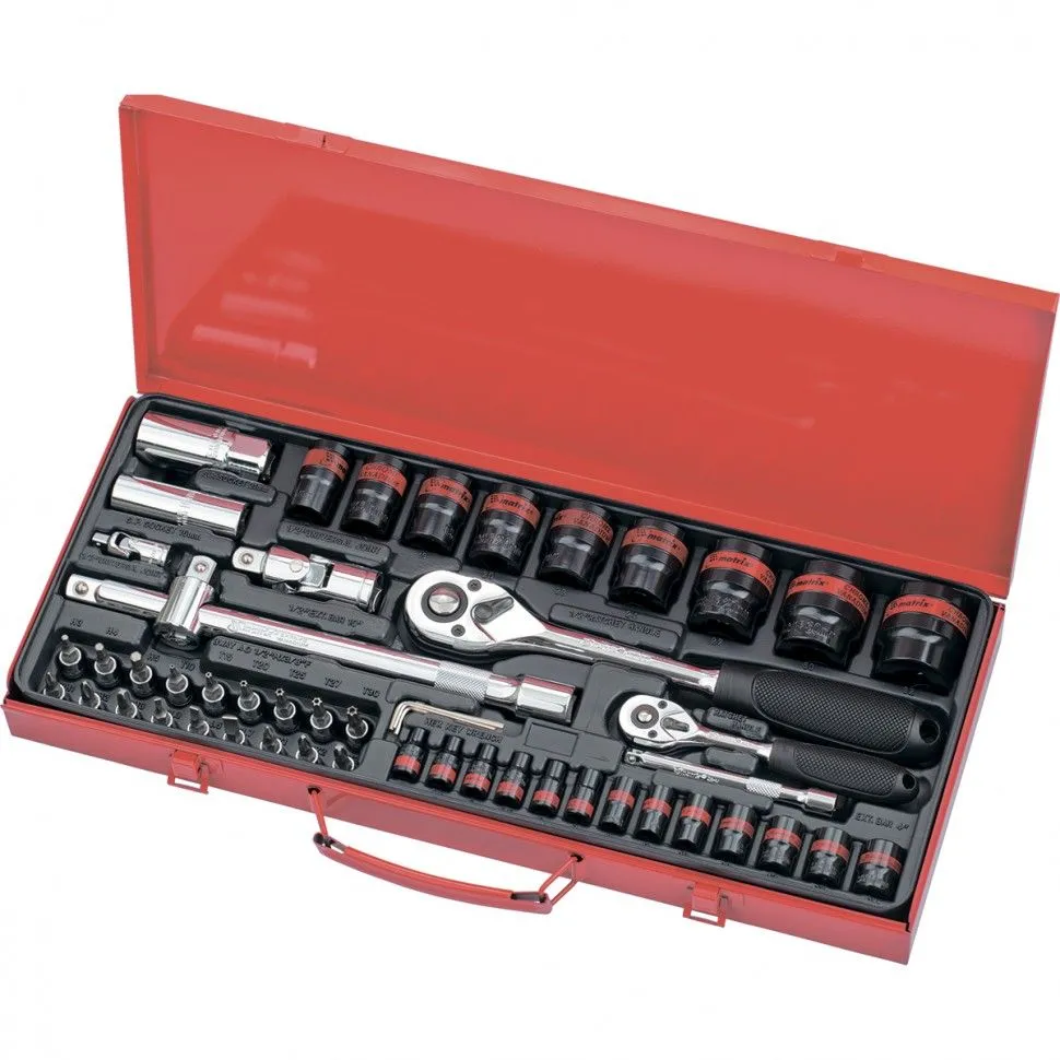 Набор инструментов, 1/4", 1/2", 53 предмета Matrix купить