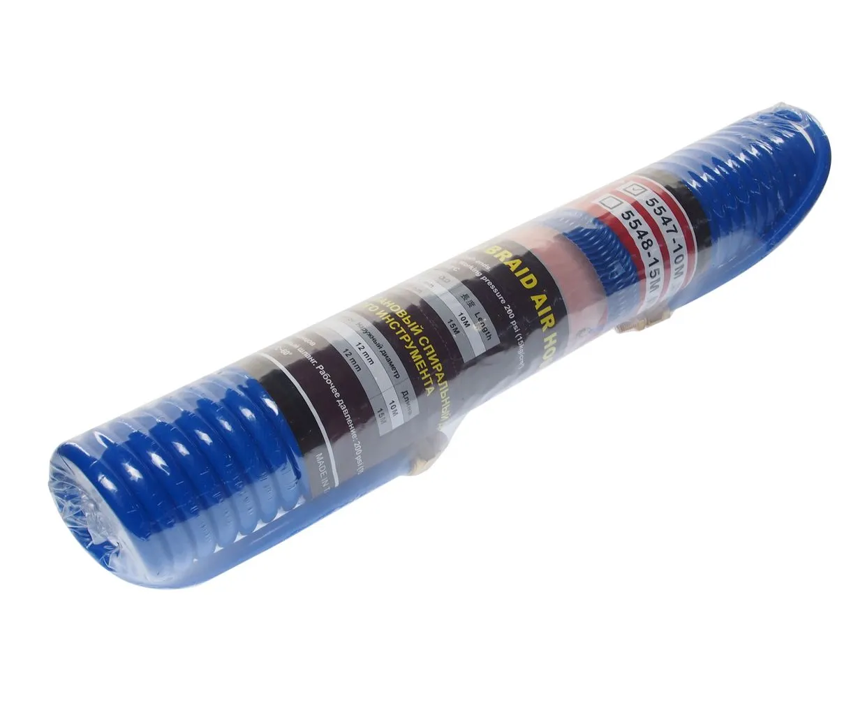 Шланг компрессора 8х12мм 10м спиральный с резьбовыми наконечниками 1/4" JTC купить