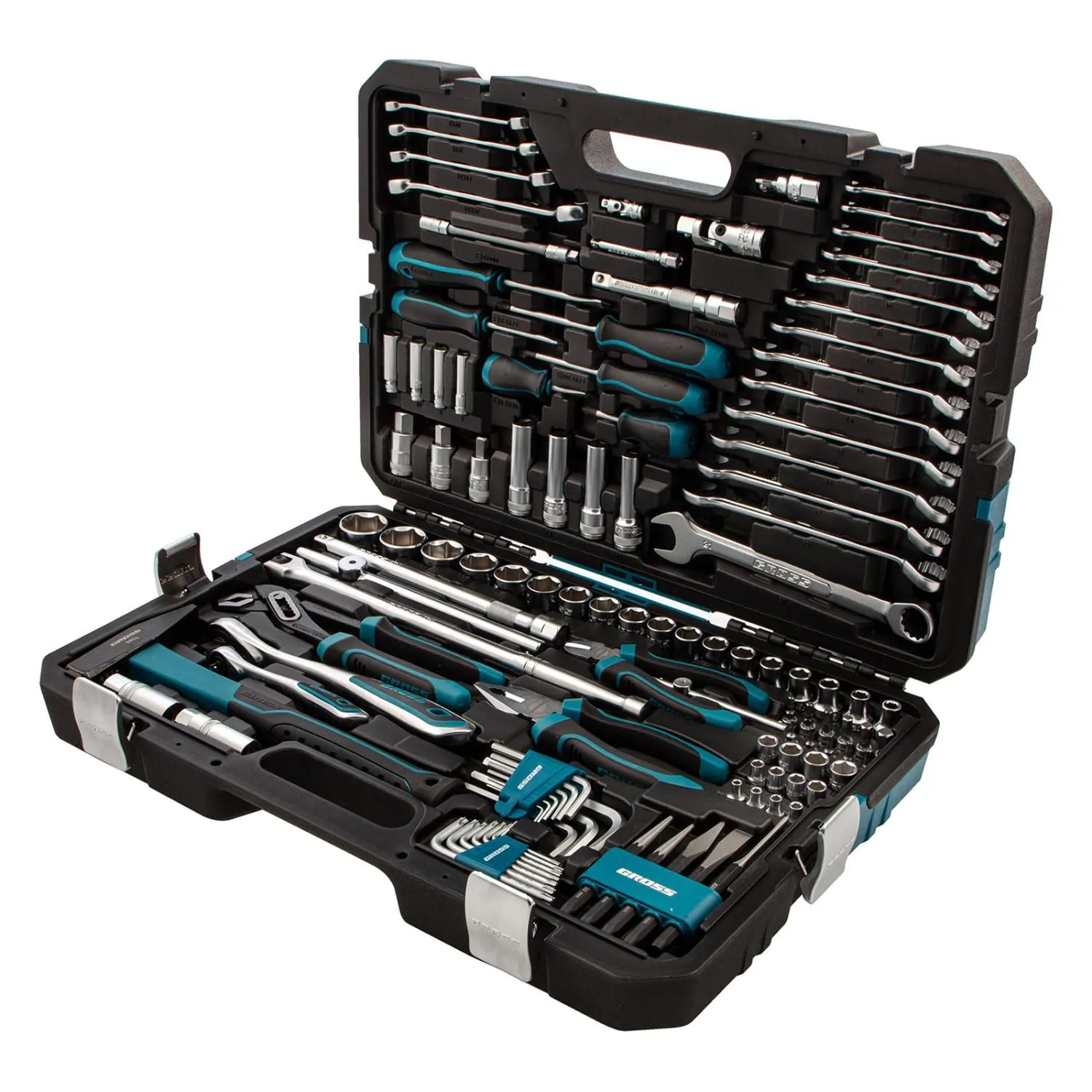 Набор инструментов, 1/4", 1/2", CrV, 120 зубьев, 115 предметов Gross купить