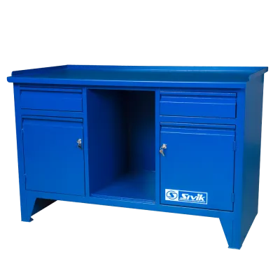 Верстак слесарный двухтумбовый с нишей КС-012 Верстак слесарный двухтумбовый с нишей КС-012