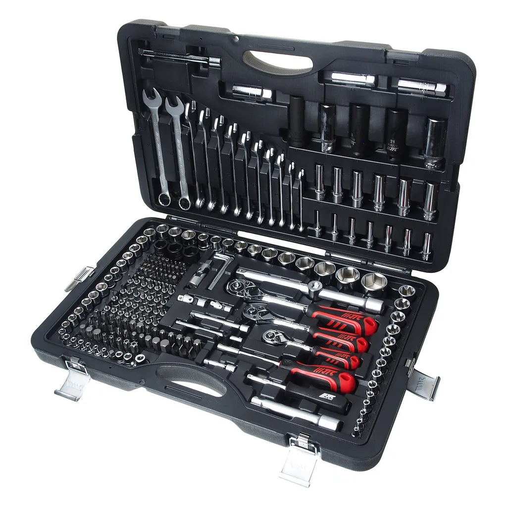 Набор инструментов 216 предметов слесарно-монтажный 1/4",3/8",1/2" 6-ти гранных в кейсе JTC купить