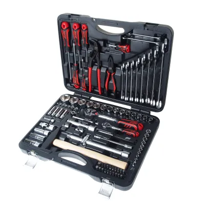 Набор инструментов 90 предметов слесарно-монтажный 1/4",1/2" 6-ти гранных в кейсе JTC