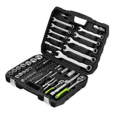 Набор инструмента, 1/2", 1/4", пластиковый кейс, 83 предмета Сибртех Набор инструмента, 1/2", 1/4", пластиковый кейс, 83 предмета Сибртех