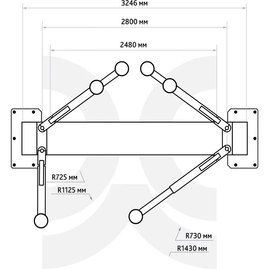 Электрогидравлический подъемник Подъемник 2-х стоечный с верхней связью, 4 т., ПГВ2-4.0 (М)
