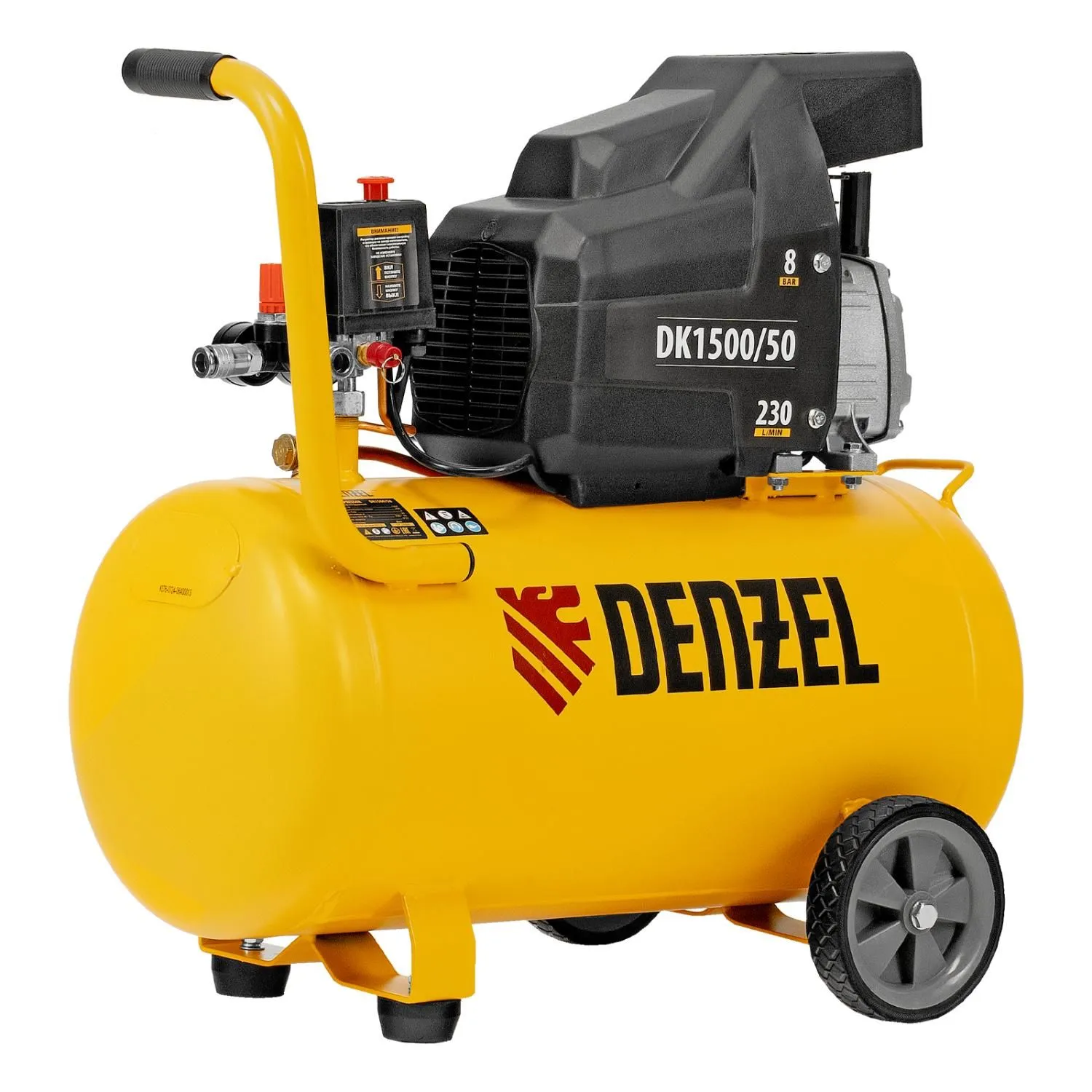 Компрессор воздушный DK1500/50, Х-PRO 1.5 кВт, 230 л/мин, 50 л Denzel
