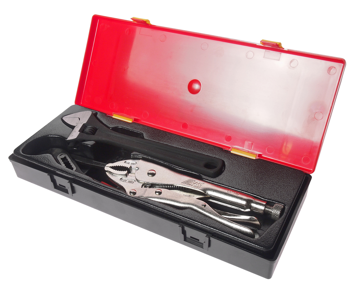 Набор инструментов 3 предмета 10" (ключ разводной,клещи переставные,клещи с фиксатором) в кейсе JTC купить