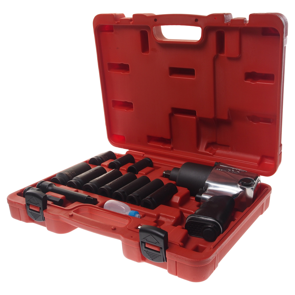 Набор инструментов для шиномонтажа (пневмогайковерт JTC-3202 1/2" 624Нм) 15 предметов в кейсе JTC купить