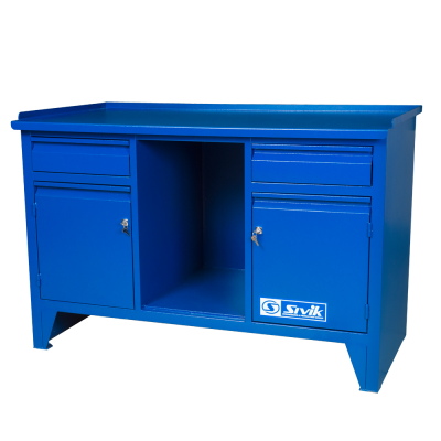 Верстак слесарный двухтумбовый с нишей КС-012