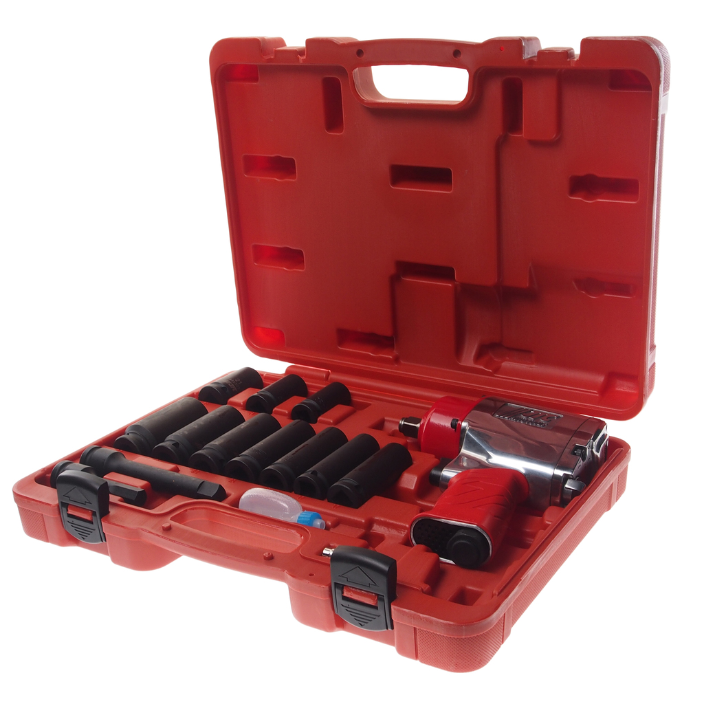 Набор инструментов для шиномонтажа (пневмогайковерт JTC-5812 1/2" 1085Нм) 15 предметов в кейсе JTC купить